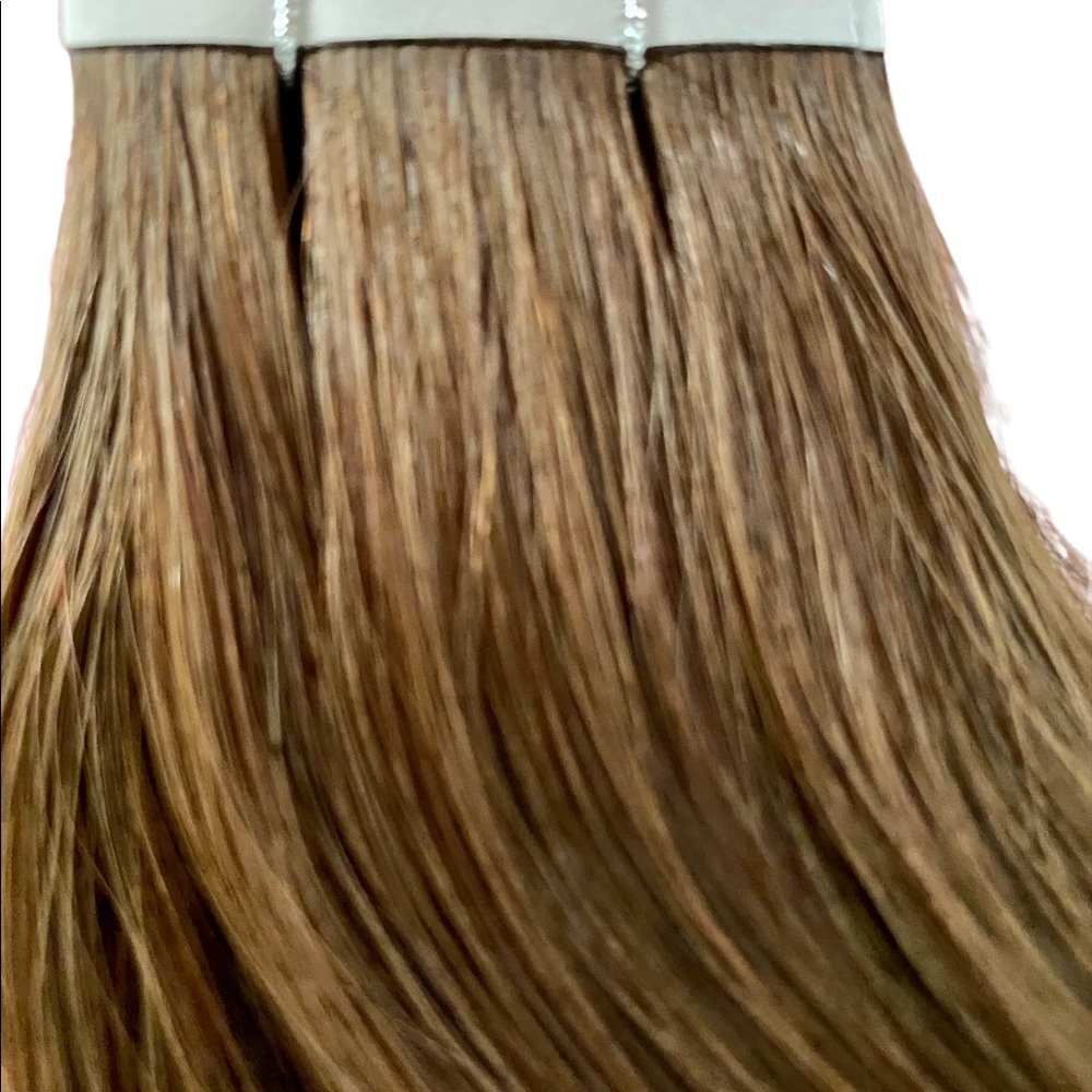 18 100% Human hair brown extensions 14 inches long
